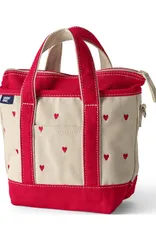 ランズエンド レディース バッグ Lands End Zip Top Canvas Tote Bag Embroide red Heartsのサムネイル