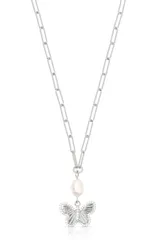 エティカ レディース アクセサリー ネックレス・チョーカー レース Ettika Butterlfy Freshwater Pearl Pendant Necklace SILVER シルバーのサムネイル