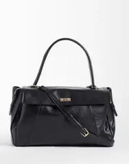 エイソス レディース バッグ ASOS DESIGN folded top tote Black ブラックのサムネイル