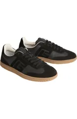 バルマン メンズ シューズ スニーカー スエード レザー Balmain Swan suede and smooth leather trainers Men black ブラックのサムネイル