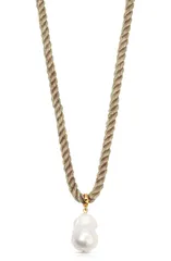 エティカ レディース アクセサリー ネックレス・チョーカー レース Ettika Rope Cord Freshwater Pearl Pendant Necklace BEIGE ベージュのサムネイル