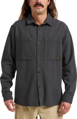 クイックシルバー メンズ アウター コート シャツ コットン Quik silver Herson Cotton Twill ButonUp Overshirt PHANTOMのサムネイル