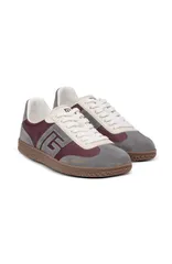 バルマン メンズ シューズ スニーカー ナイロン スエード Balmain Swan suede and nylon trainers Men red レッドのサムネイル