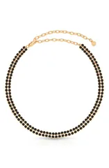 エティカ レディース アクセサリー ネックレス・チョーカー レース Ettika Crystal Sparkle Choker Necklace BLACK ブラックのサムネイル