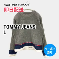 TOMMY JEANS トミージーンズ スウェット L グレー 裏起毛 無地 ブランドロゴ 長袖 メンズのサムネイル
