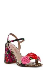 ベッツィジョンソン レディース シューズ サンダル ヒール Betsey Johnson Barett Rose Block Heel Sandal Women FUSHIA ROSEのサムネイル