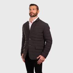 ペリーエリス メンズ アウター ジャケット・ブルゾン キルティング ブレザー Perry Ellis Tech Stretch Quilted Blazer Jacket Black ブラックのサムネイル