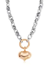 エティカ レディース アクセサリー ネックレス・チョーカー レース Ettika Mixed Finisheart Pendant Necklace RHODIUMGOLD ゴールドのサムネイル