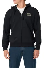 オニール メンズ アウター パーカー・スウェット ONeill Patched Classic Full Zip Hoodie BLACK ブラックのサムネイル