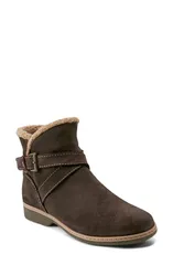 アース レディース シューズ ブーツ・レインブーツ Earthutton Waterepellent Faux Fur Lined Bootie Women DARK BROWN ブラウンのサムネイル