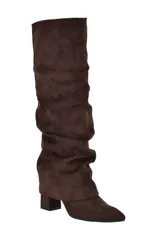 ゲス レディース シューズ ブーツ・レインブーツ GUESS Geima Pointed Toe Slouch Foldover Boot Women DARK BROWN ブラウンのサムネイル