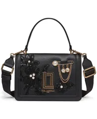 カール ラガーフェルド レディース バッグ KARLAGERFELD PARISimone Crossbody BlackGold ブラックのサムネイル