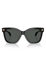ヴェルサーチ レディース アクセサリー サングラス・アイウェア Versace 55mm Square Sunglasses BLACK DARK GREY ブラックのサムネイル