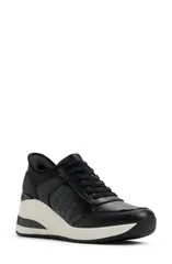 アルド レディース シューズ スニーカー ALDO Iconistep Wedge Sneaker Women BLACK ブラックのサムネイル