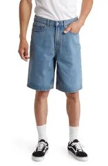 バンズ メンズ ボトムス デニムパンツ ショートパンツ Vans Check5 Baggy Denim ShortsTONEWASH BLUE ブルーのサムネイル