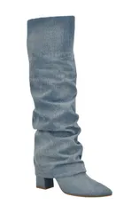 ゲス レディース シューズ ブーツ・レインブーツ GUESS Geima Pointed Toe Slouch Foldover Boot Women MEDIUM BLUE ブルーのサムネイル