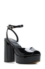 アルド レディース シューズ ヒール プラットフォーム サンダル アンクル ALDO Monnae Ankle Strapeep Toe Platform Sandal Women BLACK ブラッ