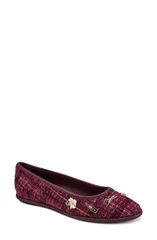カール ラガーフェルド レディース シューズ パンプス ツイード KARLAGERFELD PARIS Vadelle Tweed Ballet Flat Women BURGUNDY バーガンディのサムネイル