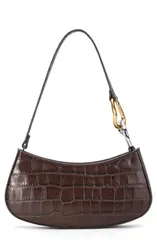 スタウド レディース バッグ レザー STAUD Ollie Leather Shoulder Bag ESPRESSO CROCOのサムネイル