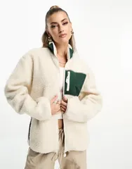 エレッセ レディース アウター ジャケット・ブルゾン スタンドネック ellesse Martucci funnel neck borg jacket WHITE ホワイトのサムネイル