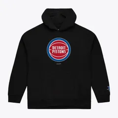 ミッチェルネス メンズ アウター パーカー・スウェット フリース Mens Mitchell Ness Black Detroit Pistons Basic Fleece Hoodie Blackのサムネイル