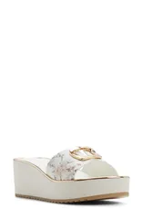 アルド レディース シューズ ヒール プラットフォーム サンダル ALDO Menhaden Platform Wedge Slide Sandal Women WHITE MULTI ホワイトのサムネイル