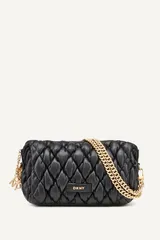 ダナ キャラン ニューヨーク レディース バッグ DKNY Raya Small Shoulder Bag BlackGold ブラックのサムネイル