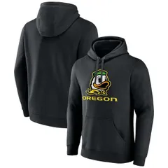 ファナティクス メンズ アウター パーカー・スウェット Mens Fanatics Black Oregon Ducks Team Lockupullover Hoodie Black ブラックのサムネイル