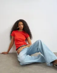トップショップ レディース トップス Tシャツ Topshop everyday tee RED レッドのサムネイル