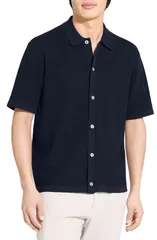 セオリー メンズ アウター パーカー・スウェット シャツ コットン Theory Tactile Cotton Open Stitch ButtonUp Shirt BALTICのサムネイル