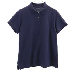 L.L.Bean エルエルビーン 半袖 ポロシャツ M ネイビー 鹿の子地 アウトドア レディース 古着のサムネイル