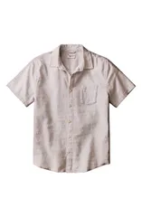 マリーン レイヤー メンズ トップス シャツ Marine Layer Stretch Selvage Short Sleeve ButtonUp Shirt PURPLE MATCHSTICK PRのサムネイル