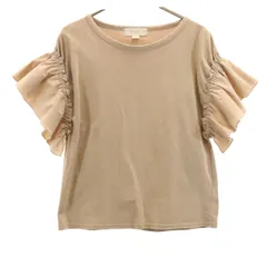 B:MING by BEAMS ビーミングバイビームス 半袖 フリルスリーブ Tシャツ F ベージュ系 レディース 古着のサムネイル