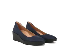 バイオニック レディース シューズ ヒール Vionic Sereno Navy Nubuck ネイビーのサムネイル