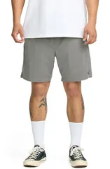 ビラボン メンズ ボトムス ハーフパンツ・ショーツ ショートパンツ Billabong Surftrek Transit Elastic Waist Hybrid Shorts PEWTER ピュータのサムネイル