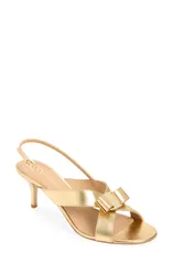 フェラガモ レディース シューズ スニーカー サンダル FERRAGAMO Rima Vara Bow Slingback Sandal Women GOLD LUX FONDO BISCOTTO ゴのサムネイル