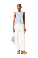マージュ レディース トップス シャツ フリル ニット maje Ruffled knitop Blue sky ブルーのサムネイル