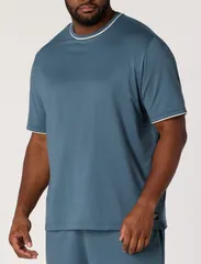 リーボック メンズ トップス シャツ トール Reebok Big Tall Performance Piped TShirt Big Tall MIDNIGHTIDEのサムネイル