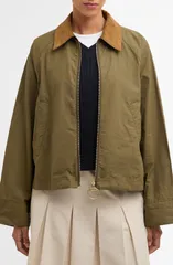 バブアー レディース アウター ジャケット・ブルゾン コットン Barbour Catlin Casual Cotton Jacket DUSKY GREEN ANCIENT グリーンのサムネイル