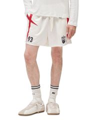 リプレゼント メンズ ボトムス ハーフパンツ・ショーツ プリント ショートパンツ Represent Printed Spike Football Shorts Flat White ホワイト