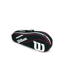 ウィルソン メンズ バッグ バックパック・リュックサック Wilson Advantage III Triple Tennis Racket Bag BlackWhiteRed ホワイトのサムネイル