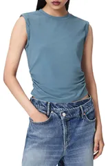 オールセインツ レディース トップス シャツ ギャザー AllSaints West Side Ruched Tank CAPTAIN BLUE ブルーのサムネイル