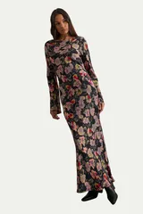 ウエアハウス レディース トップス ワンピース フラワー柄 フラワー Warehouse Floral Bias Cut Scoop Back Midaxi Dress Floralのサムネイル