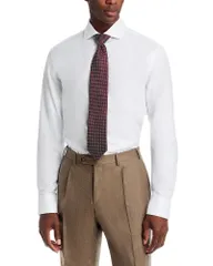 カナーリ メンズ トップス シャツ Canali Micro Chevron Dresshirt White ホワイトのサムネイル