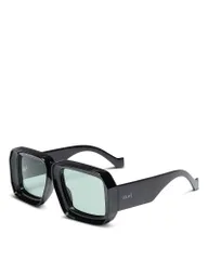 ロエベ レディース アクセサリー サングラス・アイウェア Loewe Square Sunglasses 56mm Sblkgrnのサムネイル