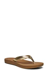 サヌーク レディース シューズ サンダル Sanuk Cosmic Shores Water Friendly Flip Flop Women GOLD ゴールドのサムネイル