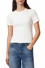 オールセインツ レディース トップス シャツ リブニット AllSaints Elena Rib Knitee CHALK WHITE ホワイトのサムネイル