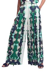 ボーデン レディース ボトムス レギンス ワイドレッグ パンツ Boden Regent Paisley Wide Leg Pants IVORY FOILAGE WHIRL アイボリー