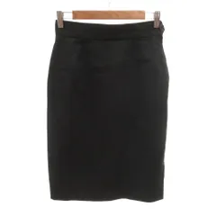 モスキーノ MOSCHINO 美品 タイトスカート 38 黒 ブラック ひざ丈 ウール /SJ ■Dのサムネイル