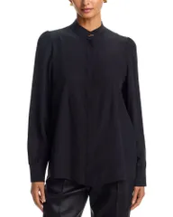 マックイーン レディース トップス シャツ シルク McQueen Wishbone Silk Shirt Black ブラックのサムネイル